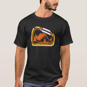 Carabiner Camping Campfire Klettergarten T-Shirt
