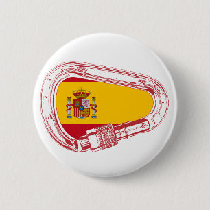 Carabiner-Flagge Spanien Button