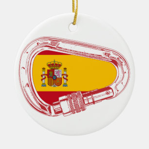 Carabiner-Flagge Spaniens Keramikornament
