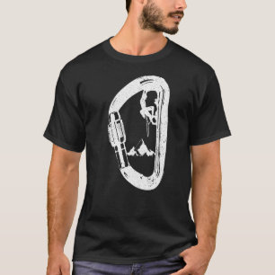 Carabiner mit Berggipfel T-Shirt