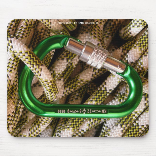 Carabiner und Climbing Rope Mousepad (Vorne)