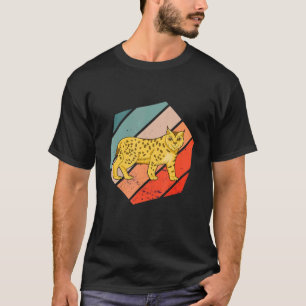 Caracal Cat Hexa Vintag Retro Caracal Lynx Hexago T-Shirt