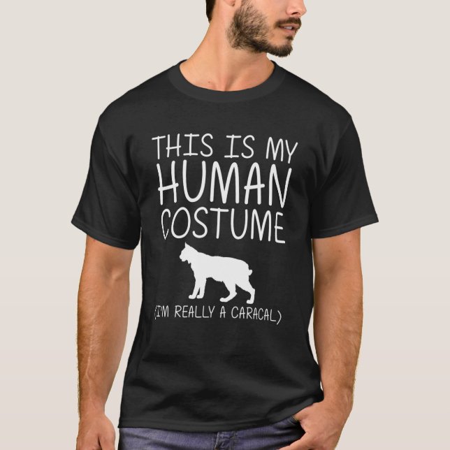 Caracal Easy Halloween menschliche Kostüme Katze K T-Shirt (Vorderseite)