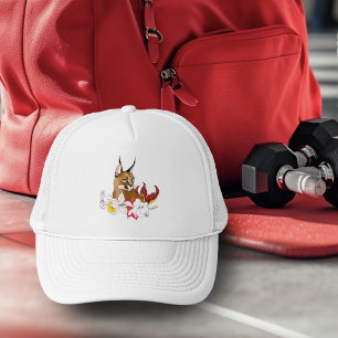 Caracal Wild Cat Floral Green Truckerkappe