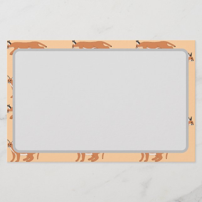 Caracals  briefpapier (Vorderseite)
