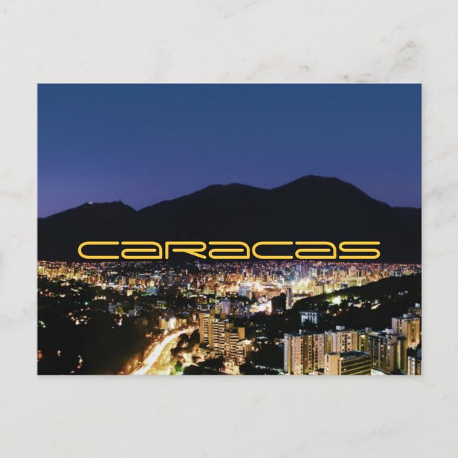Caracas nach Nacht Postkarte (Vorderseite)