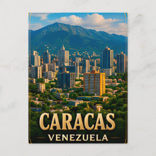Caracas Venezuela Bergkulisse Reise Souvenir Postkarte