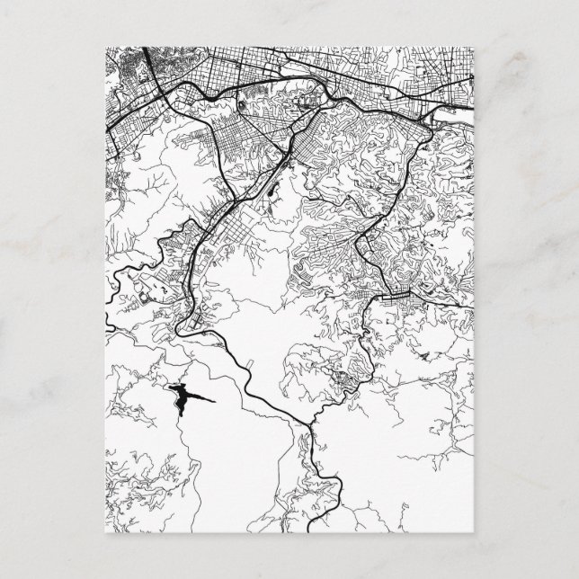 Caracas Venezuela Map Postkarte (Vorderseite)