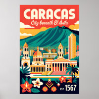 Caracas Venezuela Retro Vintage Reise 