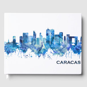 Caracas Venezuela Skyline Blue Gästebuch