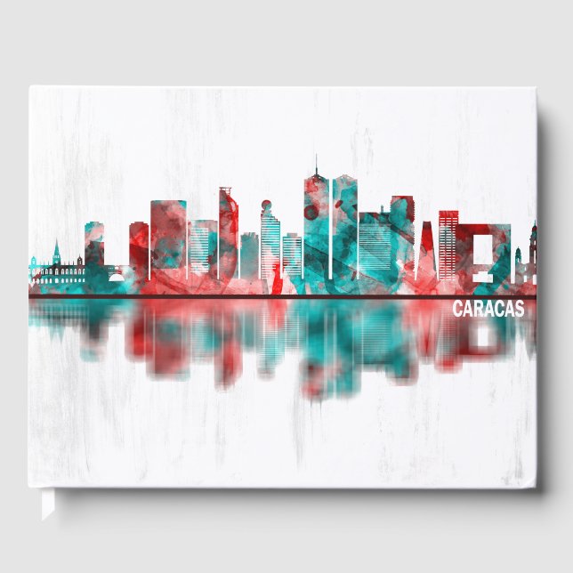 Caracas Venezuela Skyline Gästebuch (Vorderseite)