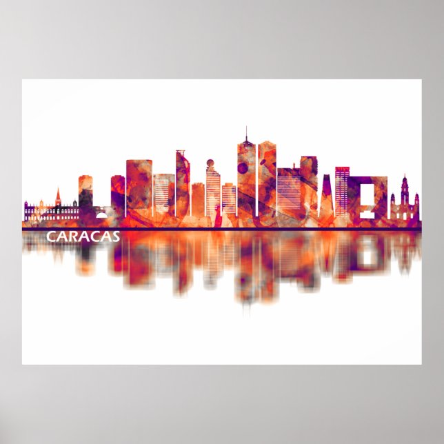 Caracas Venezuela Skyline Poster (Vorne)