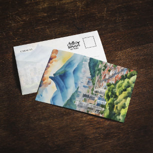 Caracas Venezuela Watercolor Postcard Einladung