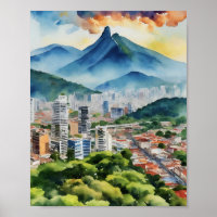 Caracas Venezuela Watercolor