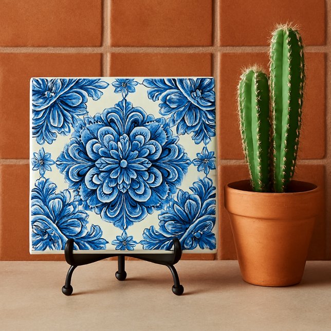 Caracol Azul Talavera Mexikanische Keramik Fliese (Von Creator hochgeladen)