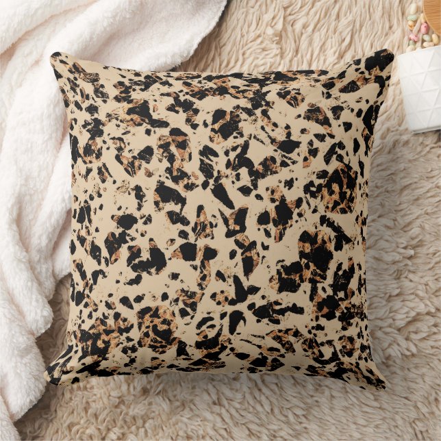 Caramel Abstrakt Mosaic Animal Print Throw Kissen (Decke)