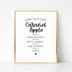 Caramel Apple Bar Sign Poster