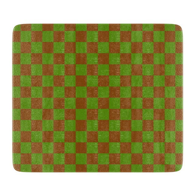 Caramel apple checkered board pattern schneidebrett (Vorderseite)