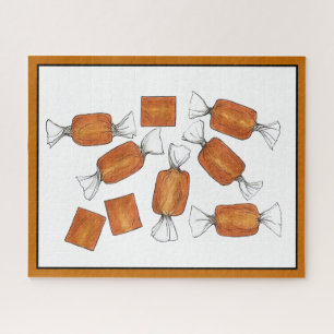 Caramel Candy Sweet Tooth Food Illustration Puzzle