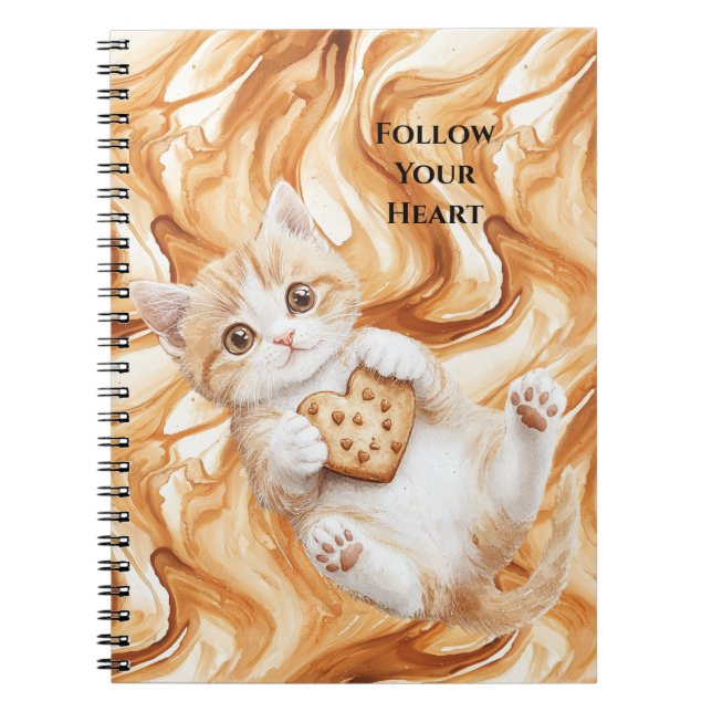 Caramel Cream Cat Cookie Notizblock (Vorderseite)