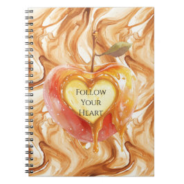 Caramel Cream Heart Apple Notizblock