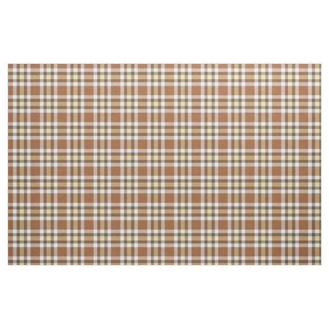Caramel Dark Brown Yellow Tartan Squares Muster Stoff (Fat Quarter (45,7 x 55,9 cm))