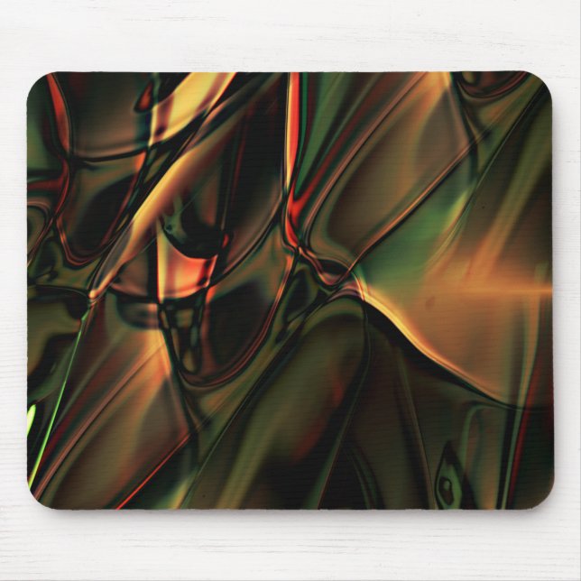 Caramel- oder Altholzrelief in grünem Schatten Mousepad (Vorne)