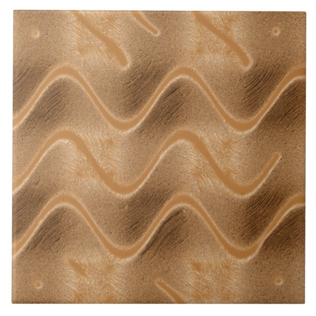 Caramel Swirl Abstrakte Tile Fliese (Vorderseite)