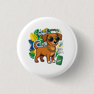 Caramelo Hund brasilianisch Button