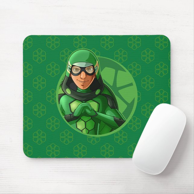 Carapace Green Abzeichen Mousepad (Mit Mouse)