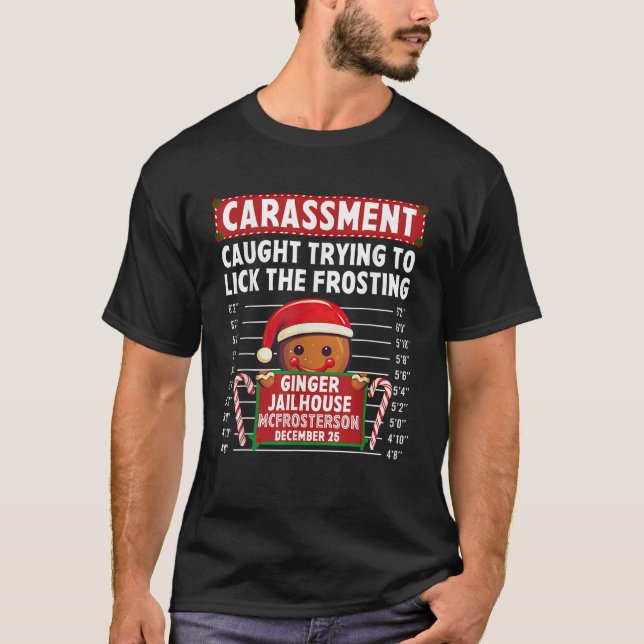 Carassment Ginger Jailhouse Weihnachtsgingerbrot T-Shirt (Vorderseite)