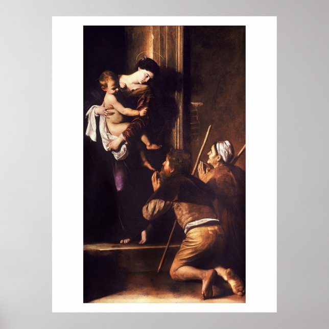 Caravaggio 1604-1606 Madonna & Child di Loreto Poster (Vorne)