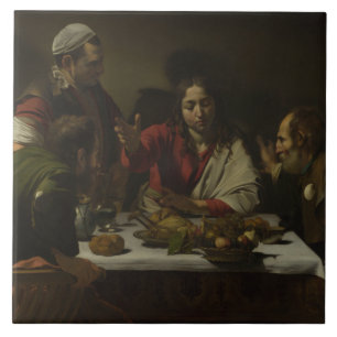 Caravaggio - Abendessen bei Emmaus Fliese