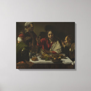 Caravaggio - Abendessen bei Emmaus Leinwanddruck