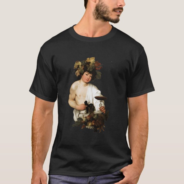Caravaggio Bacchus T-Shirt (Vorderseite)