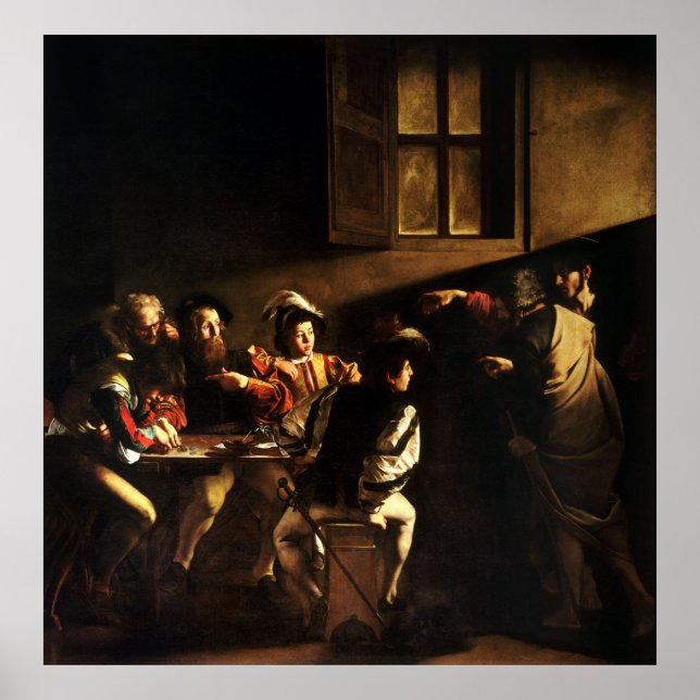 Caravaggio Calling of Saint Matthew Poster (Vorne)