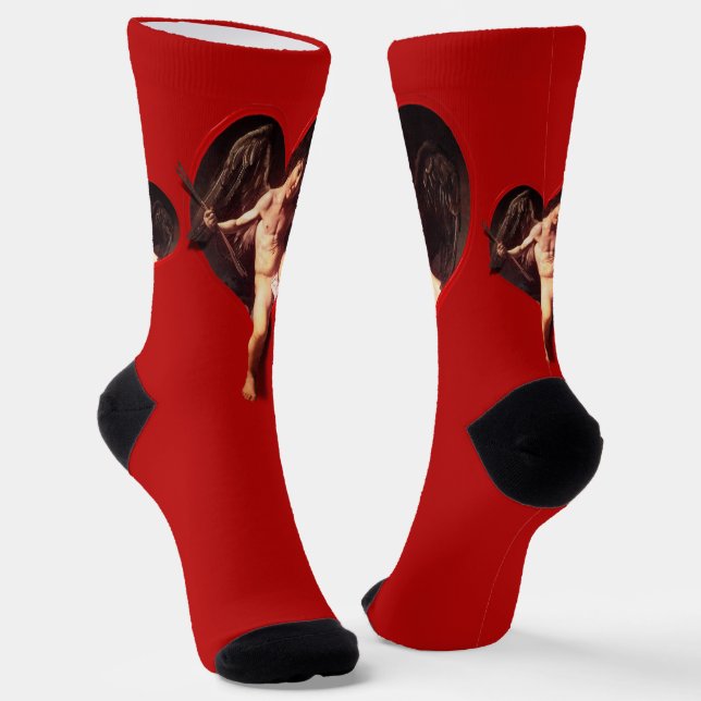 Caravaggio Cupid Valentine's Day Socken (Gewinkelt)