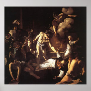 Caravaggio das Martyrium von St Matthew Poster