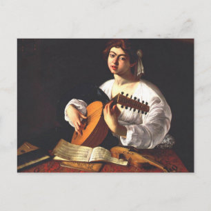 Caravaggio - Der Lute Player Postkarte