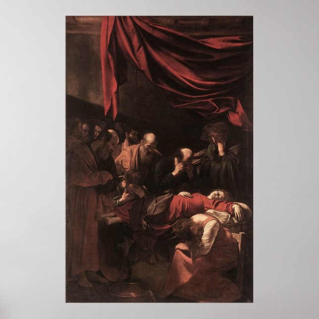 Caravaggio der Tod der Jungfrau Poster (Vorne)
