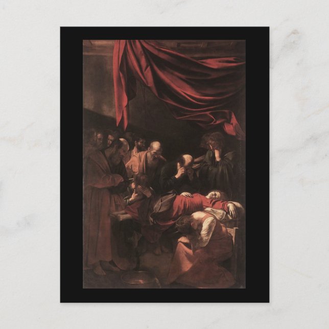 Caravaggio der Tod der Jungfrau Postkarte (Vorderseite)