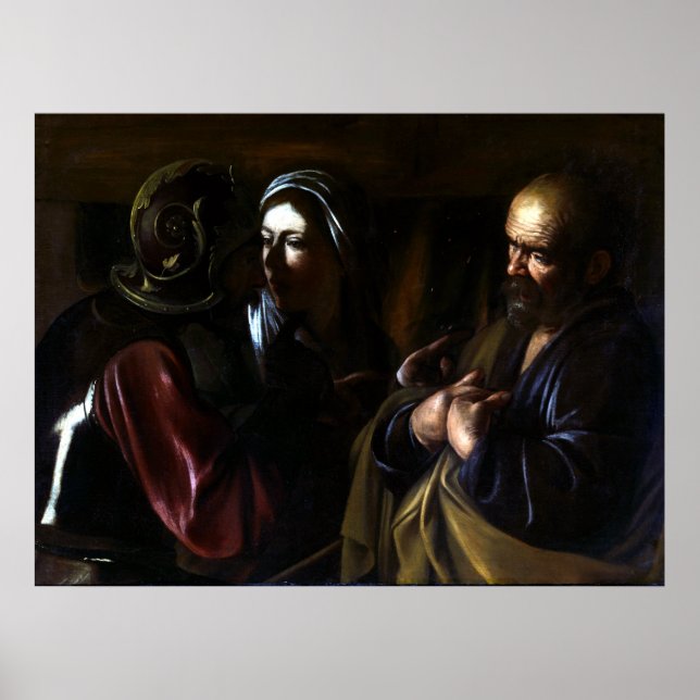 Caravaggio Der Verweigerer des Heiligen Peter Poster (Vorne)
