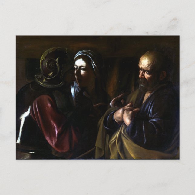 Caravaggio Der Verweigerer des Heiligen Peter Postkarte (Vorderseite)