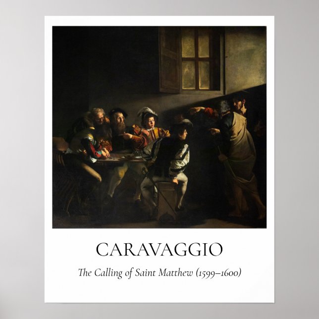 Caravaggio — Die Berufung des heiligen Matthäus Poster (Vorne)