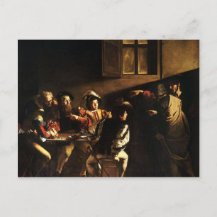 Caravaggio - Die Berufung des heiligen Matthäus Postkarte