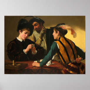 Caravaggio - Die Cardspitzen Poster