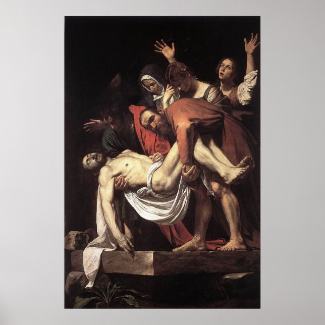 Caravaggio Die Entombierung Poster (Vorne)