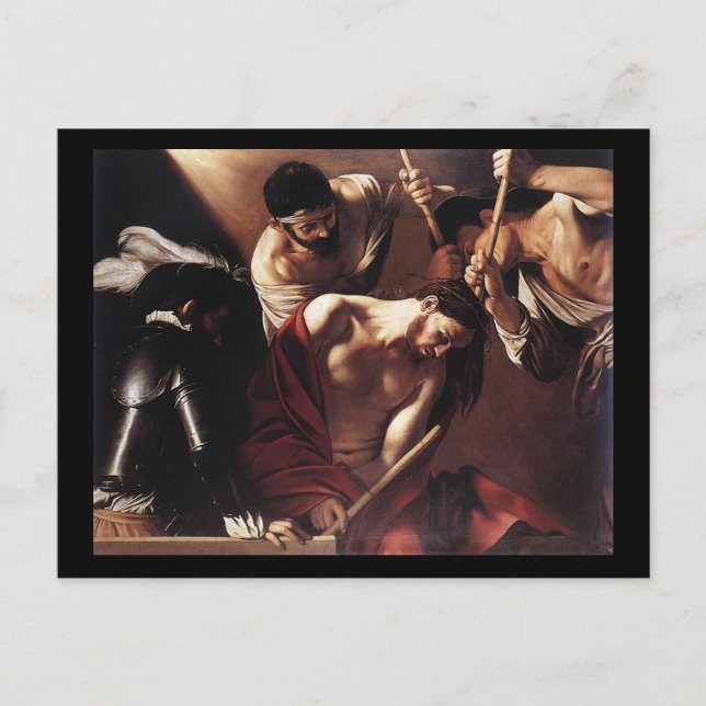Caravaggio Die Krönung mit Garnen Postkarte (Vorderseite)