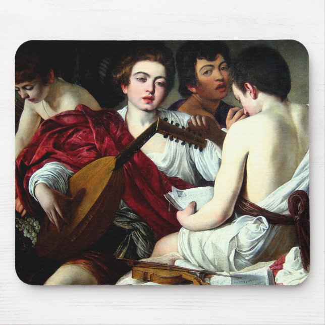 Caravaggio die Musiker-Mausunterlage Mousepad (Vorne)