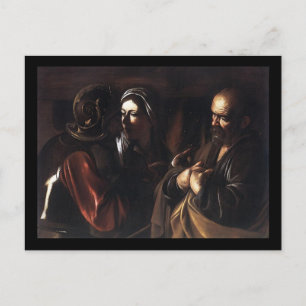 Caravaggio Die Verleugnung des Petrus Postkarte